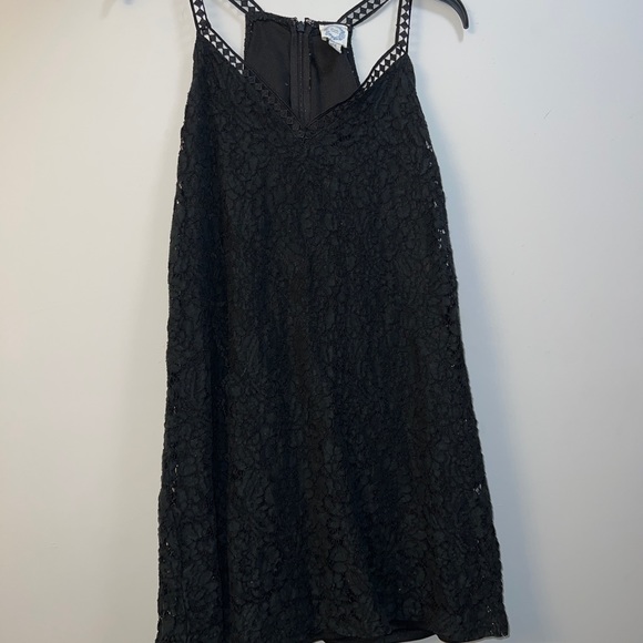 Black Mini Lace Dress - Picture 3 of 5